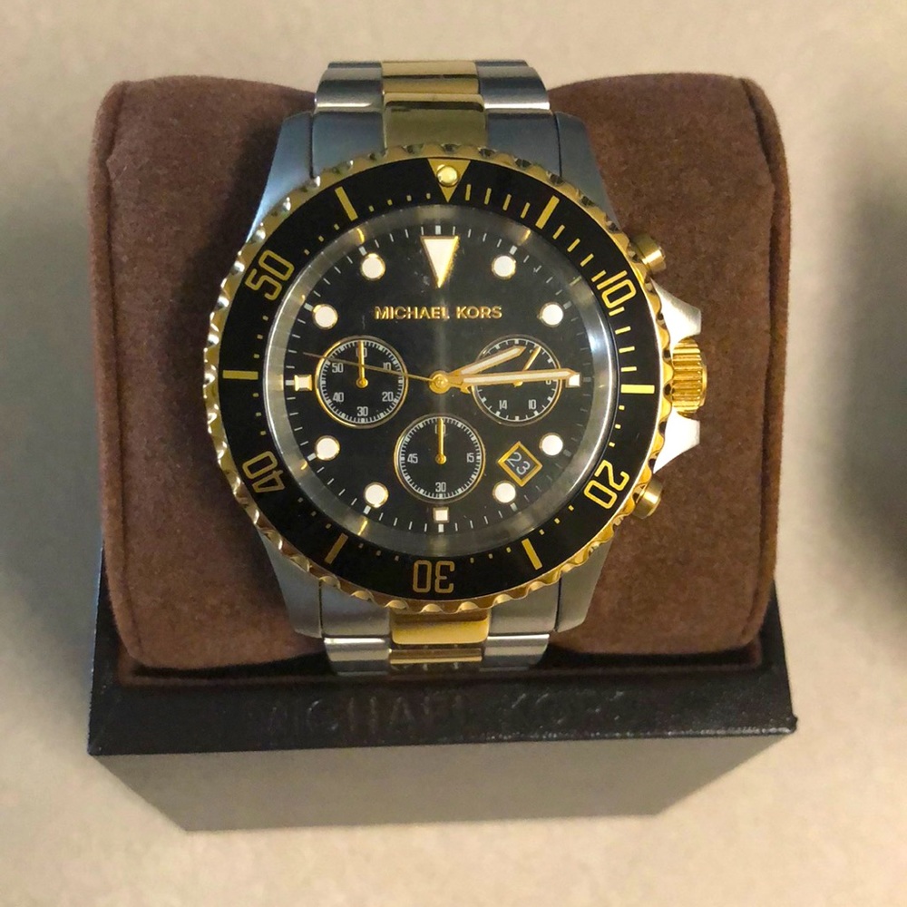 45mm Michael Kors GOLD and Silver Watch